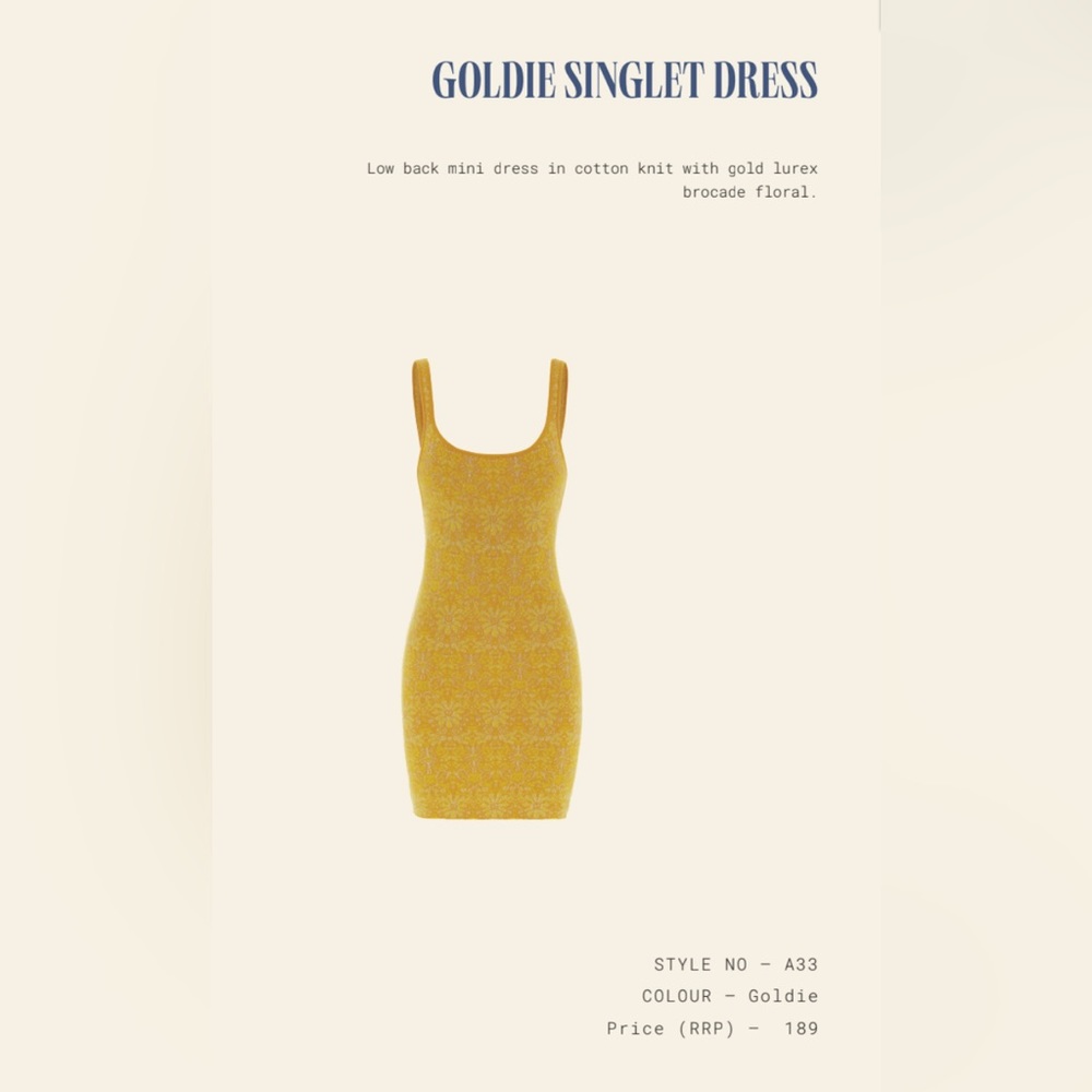 Golden Casual Dress Size Small